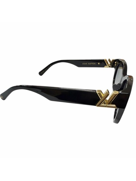 Louis Vuitton Sunglasses LV Round Eyewear Black Gold 54 main image 9
